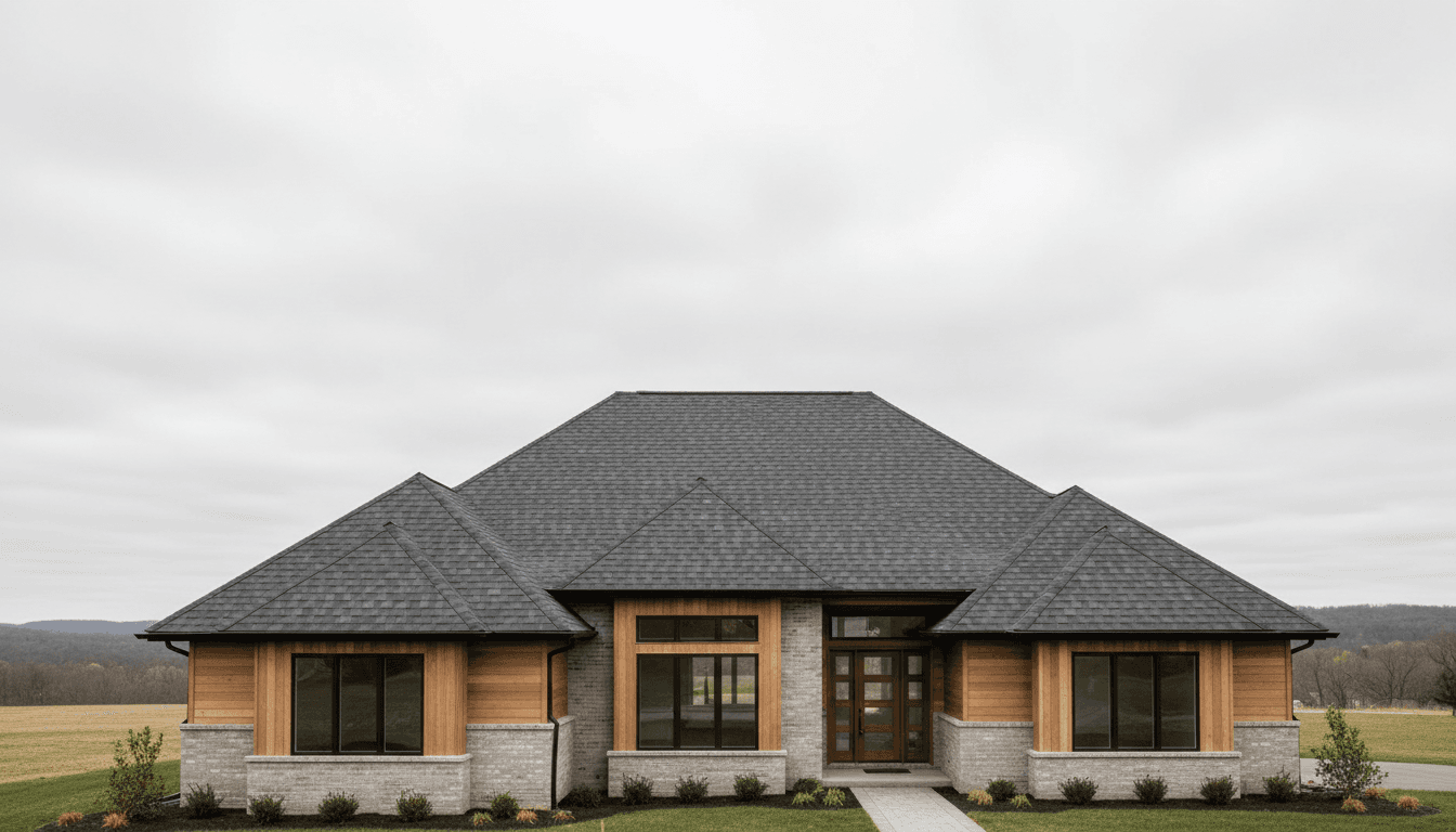 Finished roof on an Ohio home with new architectural shingles